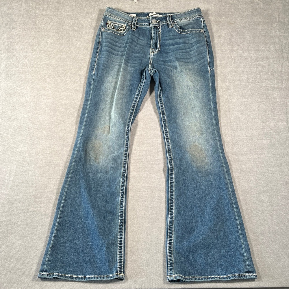 Vigoss Kendra Boot Cut Mid Rise Jeans Women 30 Blue Denim